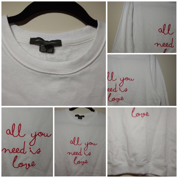 "all you need is love" Cozy Crew Neck Sweatshirt ❤️ - Picture 7 of 16